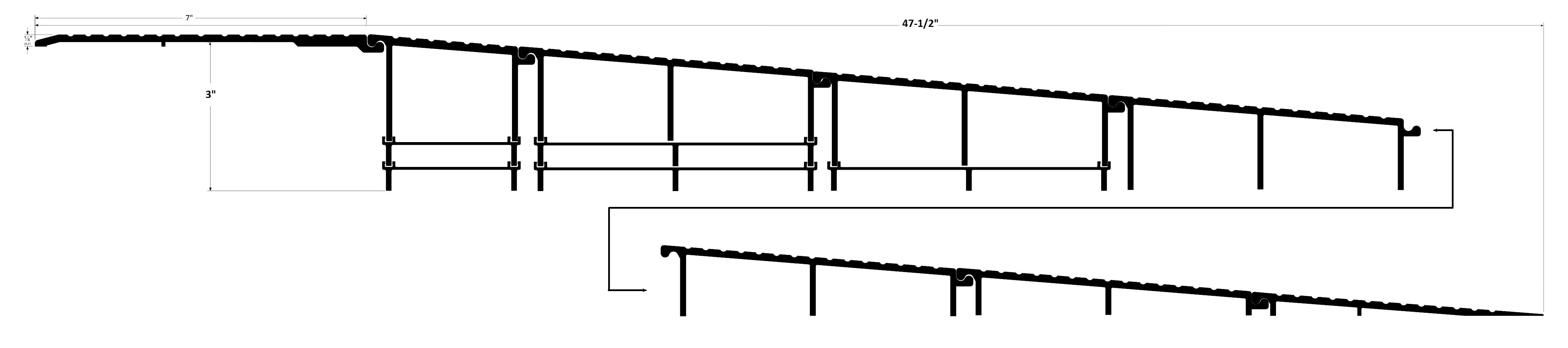 Product Specs for Modular Ramp with 3" Offset and 7" Top Plate