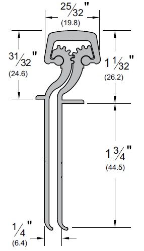 Product Specs for Full Mortised Residential Continuous Hinge by Pemko