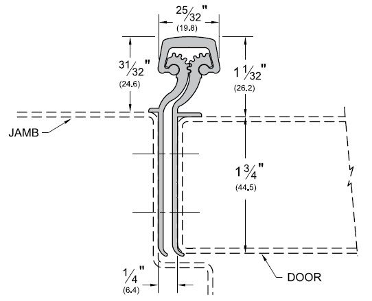 Product Specs for Full Mortised Residential Continuous Hinge by Pemko