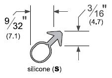 Product Specs of Silicone Ring Kerf Weatherstrip, 9/32" Width, by Pemko (S104)
