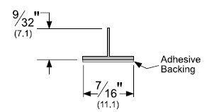 Product Specs for PemkoPrene Self-Adhesive T Shaped Weatherstrip, by Pemko, PS771