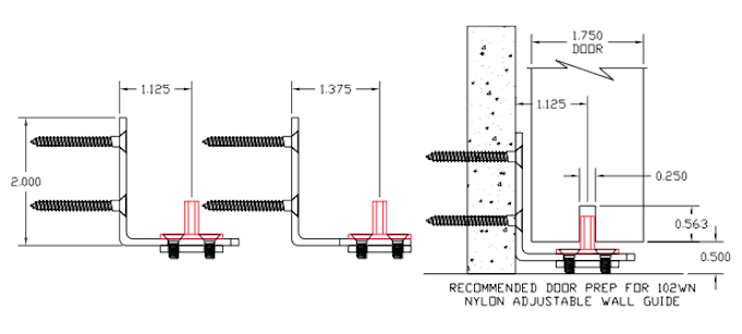 P102WN Above Carpet/Tile Bottom Guide
