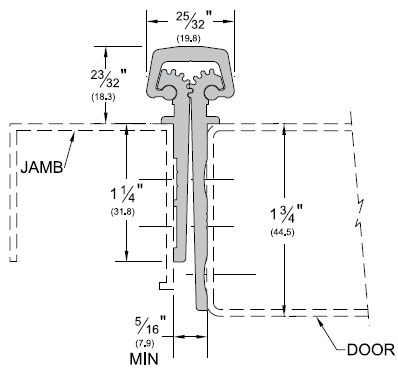 Product Specs for Full Mortised Continuous Hinge by Pemko