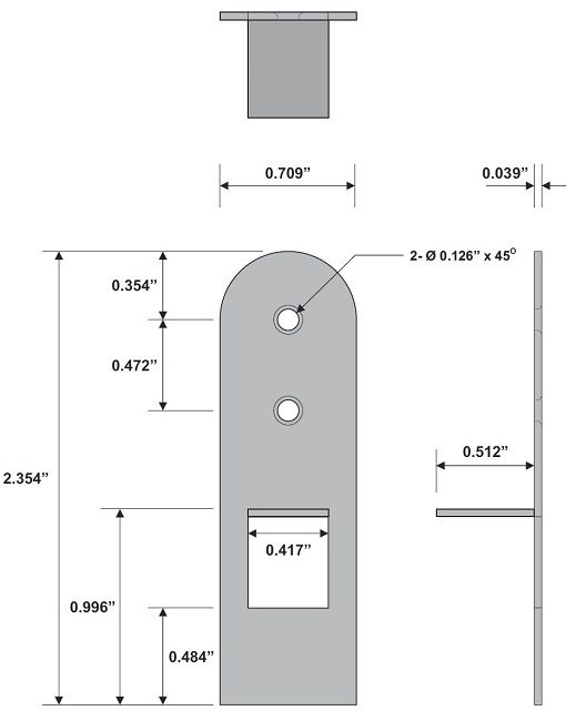 Product Specs of TH114 Automatic Door Bottom for 1-3/8" Door