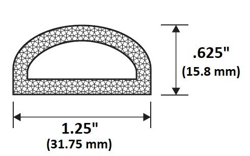 Product Specs of THD125 Self-Adhesive Weatherstripping