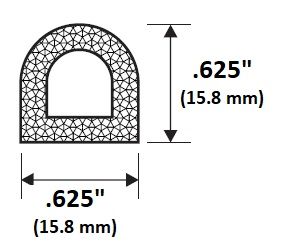 Product Specs of THD625 Self-Adhesive Weatherstripping