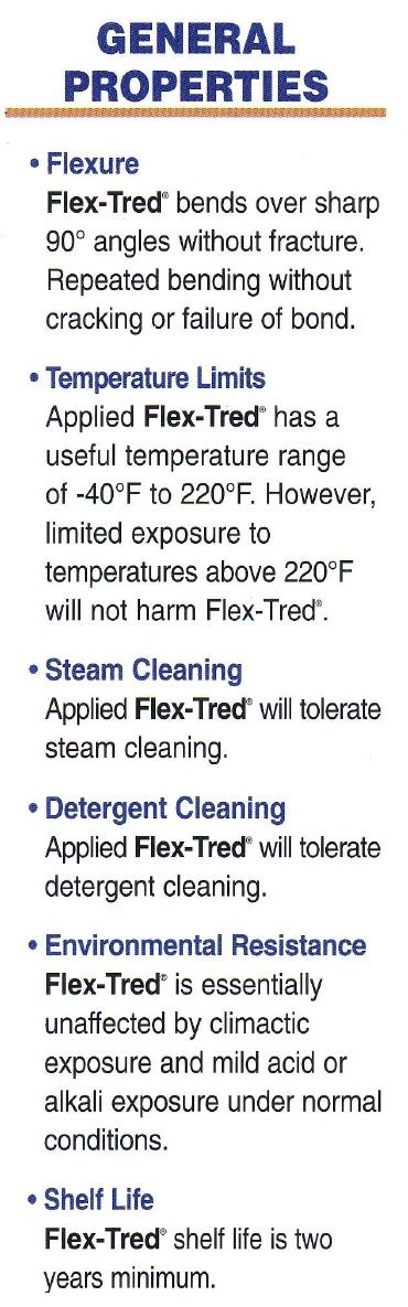 General Properties of Wooster Anti-Slip FlexTread Tape