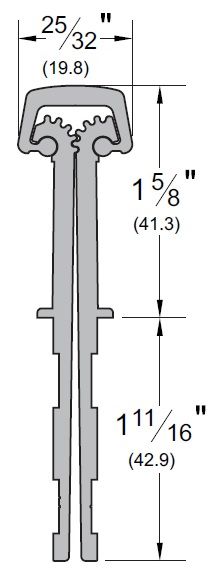Product Specs for Full Mortised Wide Throw Continuous Hinge by Pemko