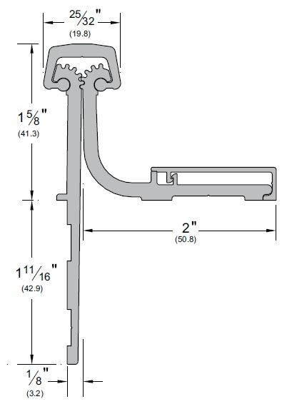 Product Specs for Half Surface Wide Throw Continuous Hinge by Pemko