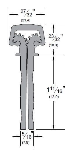 Product Specs for Short Leaf Flush Full Mortised X-Series Continuous Geared PemkoHinge