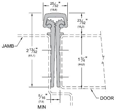 Product Specs for Short Leaf Flush Full Mortised X-Series Continuous Geared PemkoHinge