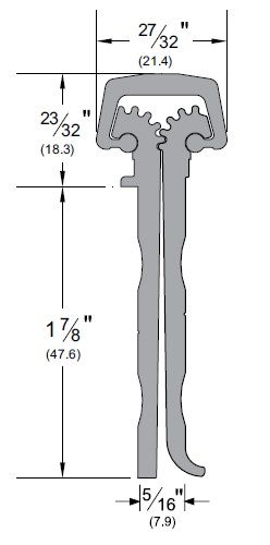 Product Specs for Standard Full Mortised X-Series Continuous Geared PemkoHinge