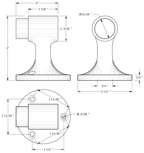 Deltana floor mount bumper