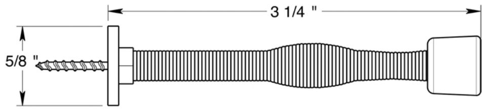 Deltana 3-1/4" projection steel spring stop