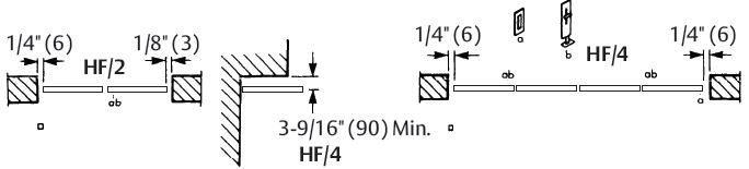 HF2/100 Sliding Door Hardware Configurations