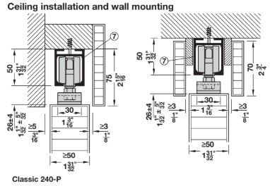 Hafele Slido Classic 240-P Hardware Specs