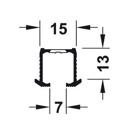 Hafele 405.87.082 Upper Track Product Specs