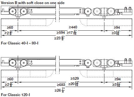 Hafele Slido Classic Version B Specs