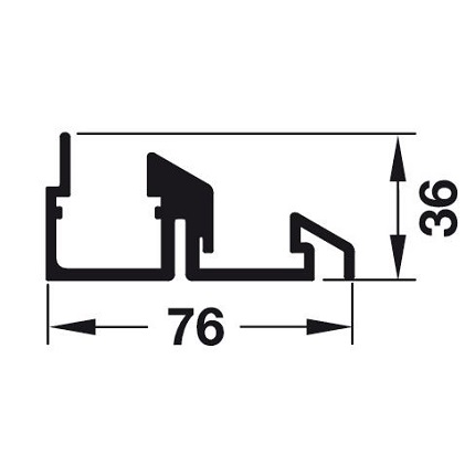 Hafele EKU Combino  Foreslide Guide Track Product Specs