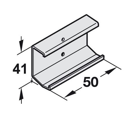 Hafele EKU Combino 60, Inslide Clip for Fascia Product Specs