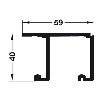 Hafele EKU Combino 60 Inslide Double Track Specs 