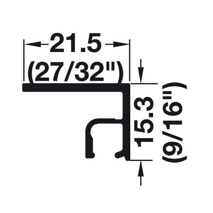 Hafele Clip-On Cover Strip, EKU Libra 20 H Product Specs