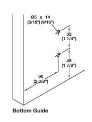Hafele EKU Combino 25 H Forslide Product Data
