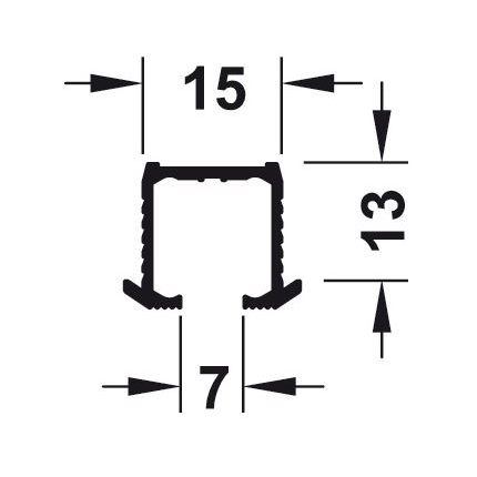 Hafele EKU Clipo  H Upper Track Product Specs