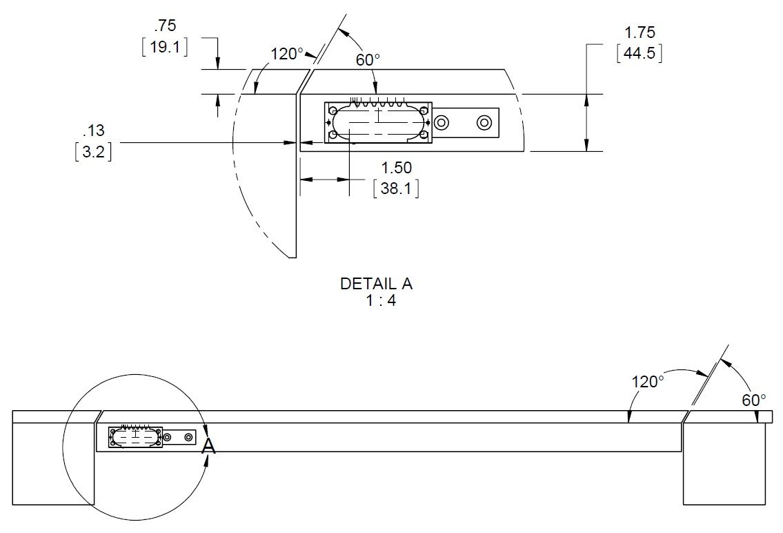 Hager Rack and Pinion Pivot on Concealed Door with Baseboard