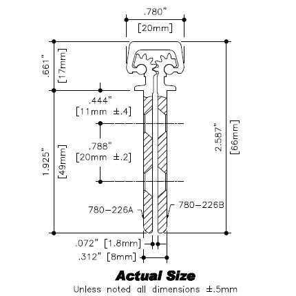 Roton 780-226HD Continuous Hinge Product Specs