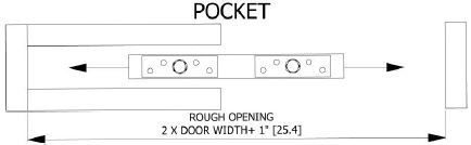 Hager 9110 Pocket Door Clearance Dimensions
