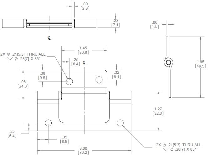 Hager 9220 Door Hinge Product Specs