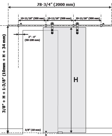 Hager 9436 Barn Door Sets Product Specs