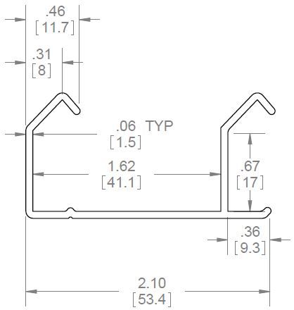 Hager 9810 Aluminum Track Specs