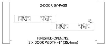 Hager 9611 Bypass Sets Opening Dimensions