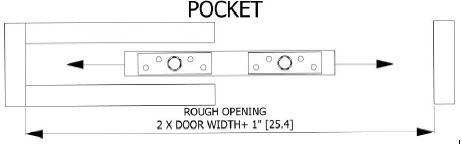 Hager 9678 Sliding Door Hardware Clearance Dimensions