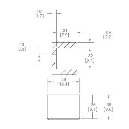 Hager 9881 Bumper Stop, Pocket Door Applications