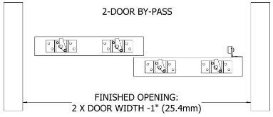 Hager 9885 By Pass Sets Clearance Dimensions