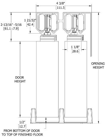 Hager 9885 By-Pass Set Dimensions