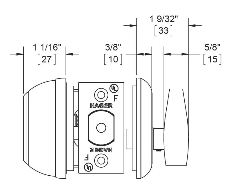 Hager 3100 Series Deadlock Product Specs