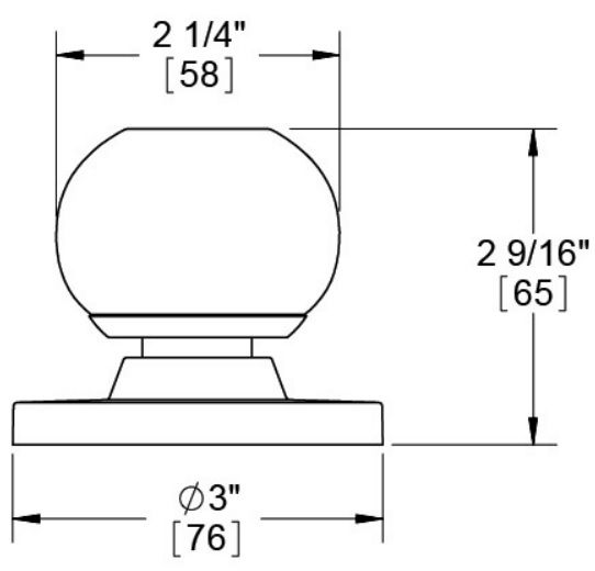 Product Specs of Hager Apollo Knobr for 3400 Grade 1 Cylindrical Lockset