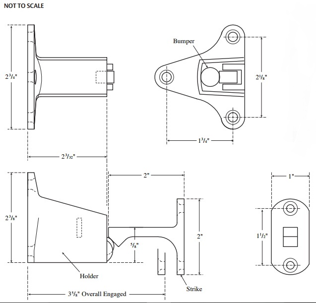 Rockwood 490 Door Holder Product Specs