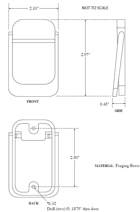 Product Specs of Rockwood 614 Door Knocker