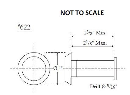 Product Specs Rockwood 190° Door Viewer #622