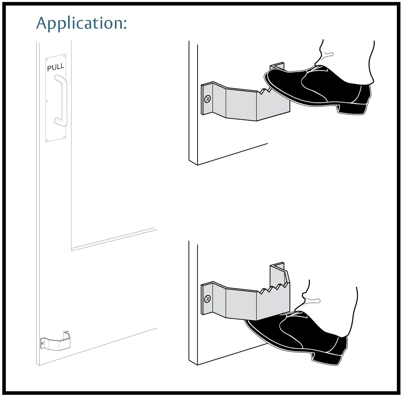 products specs for FP1230 hands free door pulls