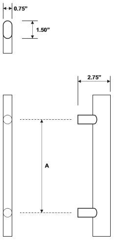 Rockwood RM2400 Door Pull Product Specs