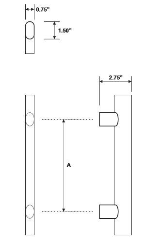 Rockwood RM2420 Door Pull Product Specs