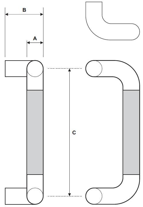 Rockwood RM 3040 Door Pull Product Specs