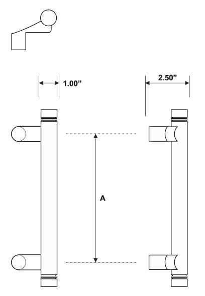 Rockwood RM3131 Door Pull Applied on Door