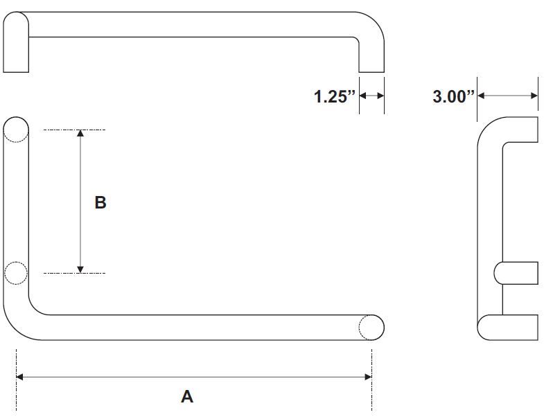 Rockwood RM410 Door Push Pull Product Specs